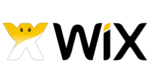 A yellow and white Wix logo.