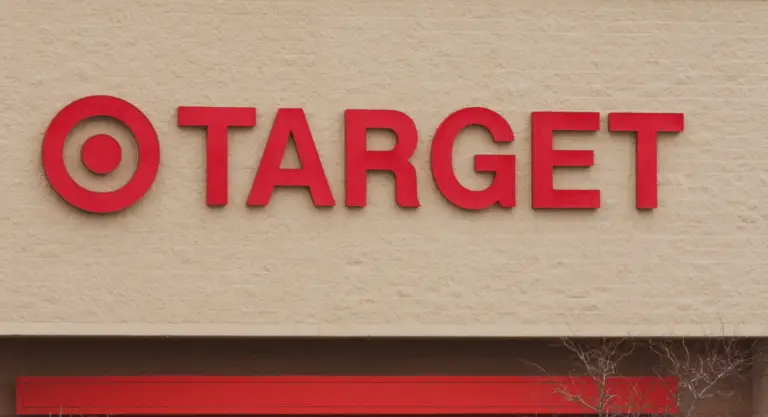 A marvelous large red sign on a building indicating the Target Affiliate Program, where you can earn big.