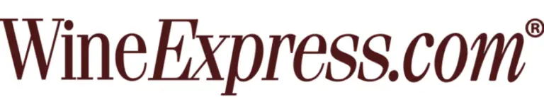 Logo of WineExpress.com in dark red text on a white background, reflecting its promise of swift doorstep delivery for wine lovers.