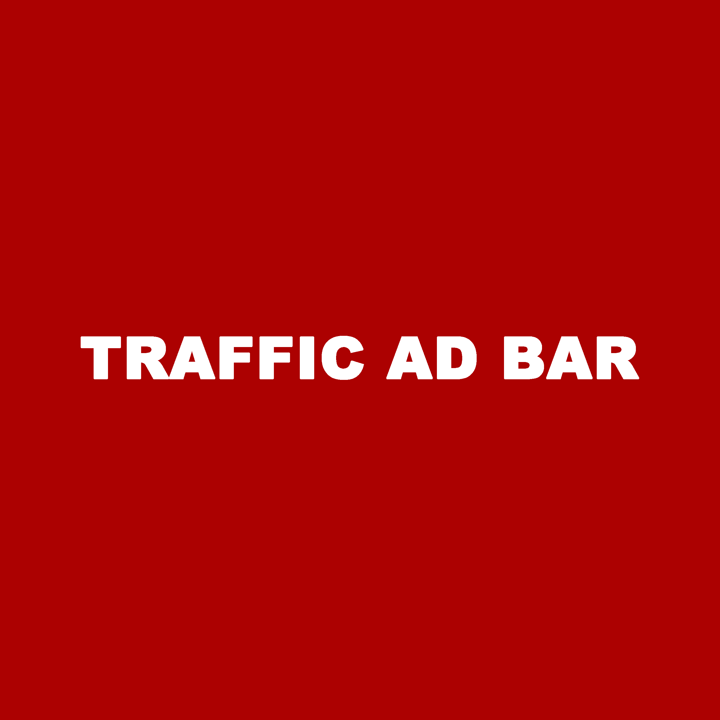 White text "TRAFFIC AD BAR" centered on a solid red background—a bold design to highlight Traffic Ad Bar and boost website traffic. - Prime Affiliate Reviews — Trusted, Honest Support White text "TRAFFIC AD BAR" centered on a solid red background—a bold design to highlight Traffic Ad Bar and boost website traffic.