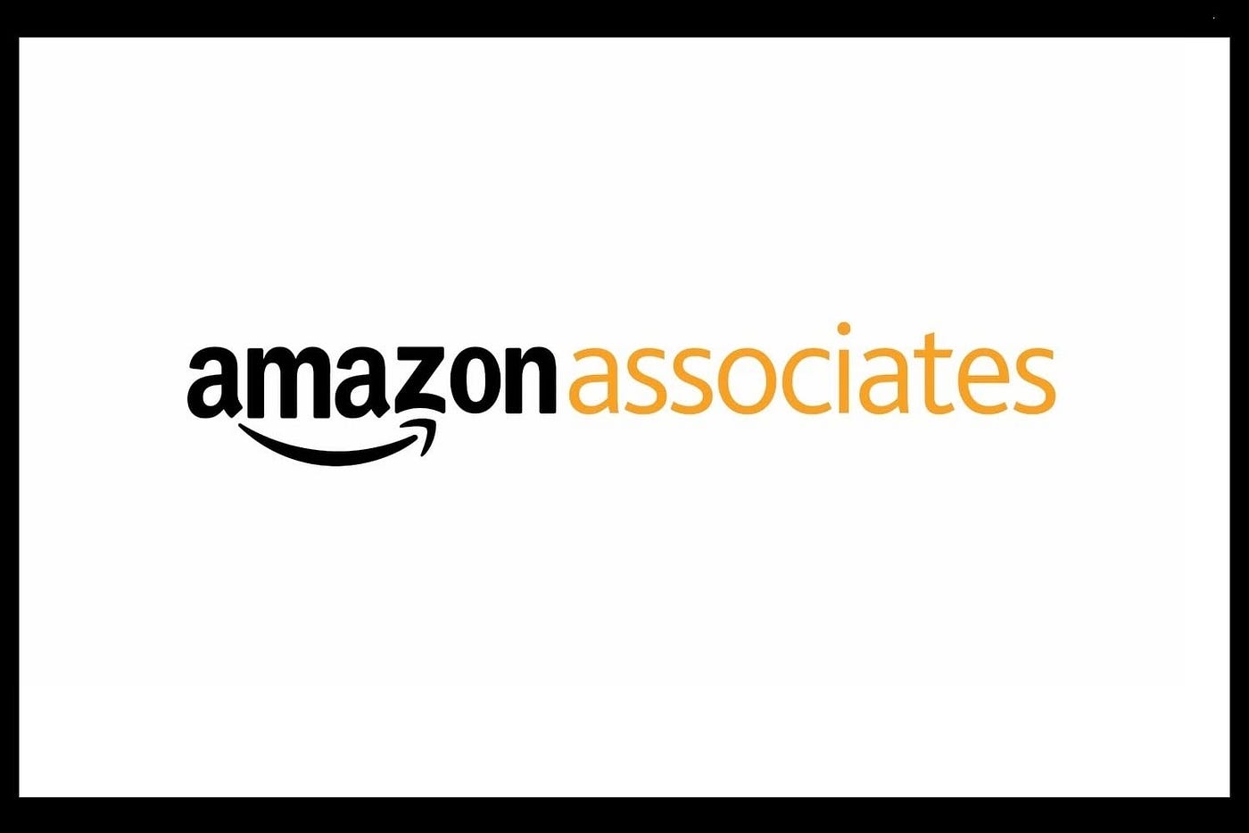 The image displays the Amazon Associates logo, representing the Amazon Affiliate Program, with "amazon" in black and "associates" in orange on a white background.